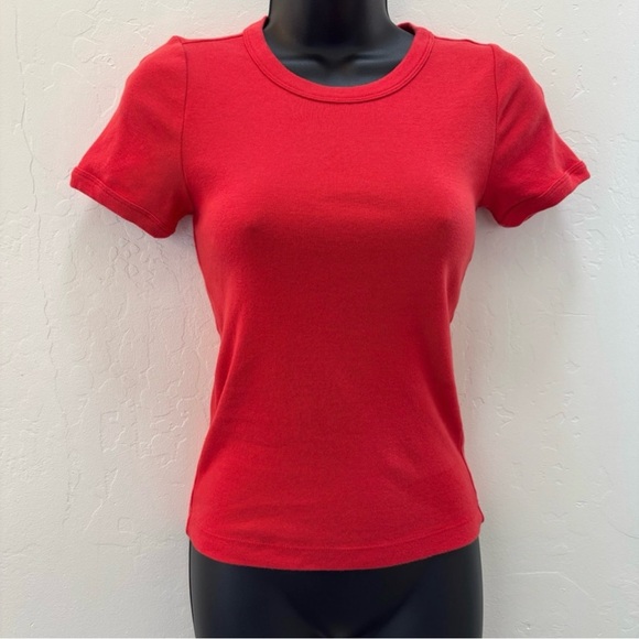 🍒Doen🍒Vivi Cotton Tee in Scarlett Size Small - Picture 5 of 11